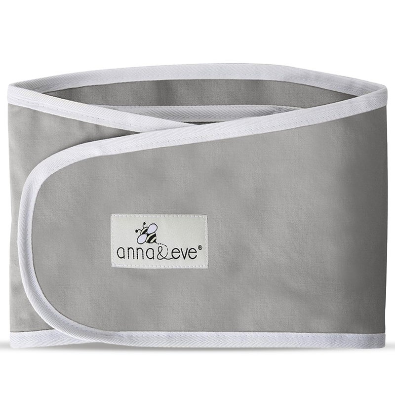 Anna & Eve® Baby Swaddle Strap for Newborns and Infants - 100% Cotton, No Overheating - The Original Arms Only - Adjustable Large Size Swaddle, Fits Chest 16" to 20.5" - Grey - Image 1